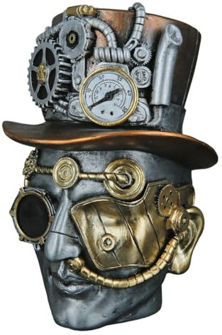 Casablanca Skulptur Steampunk Male - Dekofigur Frau Woman - Deko Wohnzimmer - Höhe 20 cm