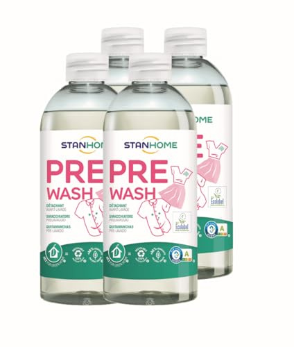 STANHOME Detergent Liquide Détachant prélavé 500 ml pour tout type de vêtements et tissus (format 4) avec une odeur de Vert pour le Lavage en machine
