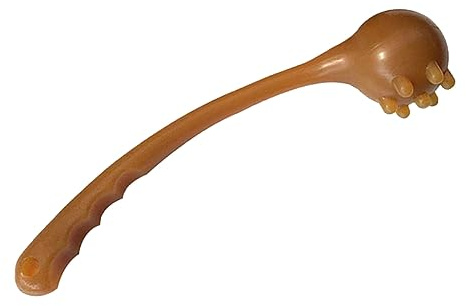 Multifunktionaler Silikon Massagehammer Braun 1 Stück für Fitness | Kugelstab, Nacken Schulter Rücken, Stress Relief, Kraftsparende Anwendung, für Eltern und Ältere Personen