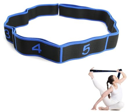 hoeslaw Yoga-Gummiband, perfekt für Stretching und Physiotherapie, 8 Multi-Loop-Stretch-Bänder für Damen und Herren, Heimtraining, Übung, Pilates und Gymnastik