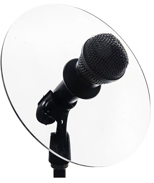 Sound Reflect Series Schallschutz für Hörner Ideal für XLR-Mikrofone – Acryl-Plexiglas – Schallabweiser für Trompete, Posaune, Saxophon – für Heimpraxis, Live-Auftritte (26,7 cm Durchmesser)