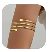 Dcfywl731 Arm Cuff Bracelet for Women Adjustable Upper Arm Jewelry Gold Cuff Bangles Bracelet Minimalist Jewelry Trendy Stuff Gifts