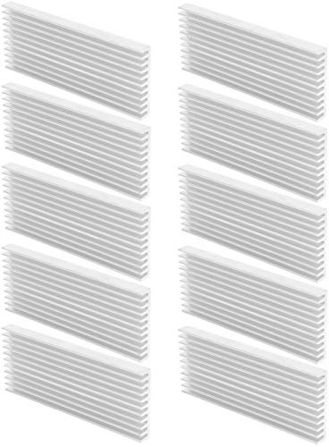 Kühlkörper, 10 Stück, ßer Aluminium-Kühlkörper, 40 X 8 X 100 Mm, für Router-CPU-PCB, Effiziente Wärmeableitung mit Geschlitzten Feinen Zähnen, Computer-Kühlkörper