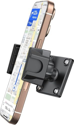 MAGJIEYX Drill Base Car Phone Holder, 360° Rotatable Phone Mount for Truck Boat Planes Wall Dashboard Secure Grip Compatible with for iPhone Samsung 4.7''-7'' All Smartphones Car Accessories