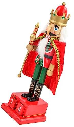WESIEVYA Casse-Noisette Soldat Décoration Bois Casse-Noisette De Noël Figurine Ornement De Bureau Fournitures De Fête