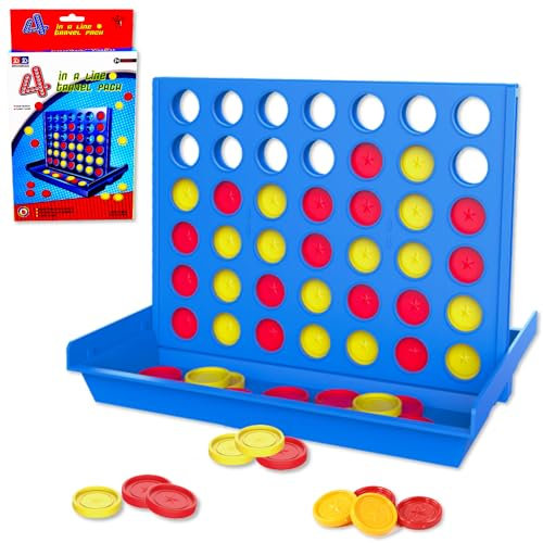 Chennyfun Four Wins Classic,Viaggio 4 Wins, Classico Gioco di Strategia, Gioco di Viaggio 4 in a Row, Giocattoli Educativi, Giochi da Tavolo per la Famiglia Adatti a Bambini e Genitori