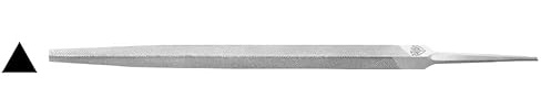 Lima triangular de mecánico, acero de alta resistencia, punta afilada, ideal para desbastar y dar forma a metal y madera.