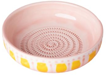 Beamel Home Plato Rallador Cerámica Hecho A Mano Diseño Decorativo Utensilio Cocina Arte Funcional Vajilla Artesanal (Valentina, Grande)