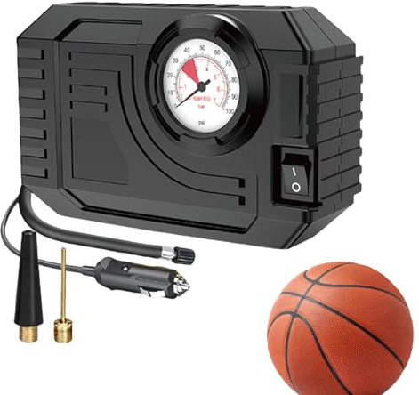 Gonfia Gomme | 10 Bar Compressore d'Aria Portatile,Accessori per Veicoli Pompa Elettrica per Bici Auto Furgoni Moto Scooter Gonfiabili