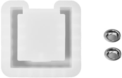 Wadakada Tasse de Bougie Carrée Brûleur D'Encens Moule en Silicone Moule de Bougie en Silicone Bricolage Moule de Stockage D'Aromathérapie Versant du Gypse, A