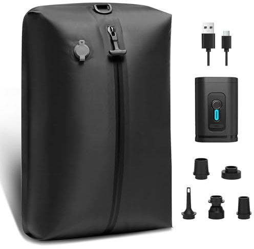 Vacuum Storage Bags for Travel with Wireless Pump, IP67 Waterproof TPU Compression Bag for Suitcase, Carry-On Luggage, Backpack & Camping, Reusable Space Saver Bag