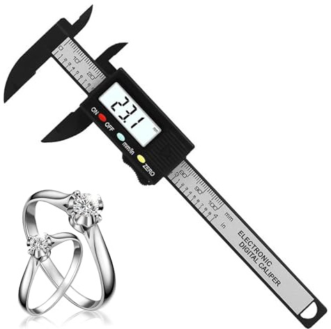 Elektronische Digital Schieblehre - 0-100mm Mini Messwerkzeug für Schmuck | ABS Aufbau, Stabil Tragbares Design mit Umrechnungsfunktion und Display für Kleine Gegenstände 6,97x1,97 Zoll