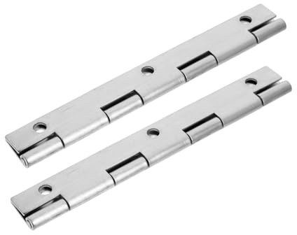 TOBBOMEY 2 pièces Charnières Piano Inox Longues Charnière Continue Robuste Acier Inoxydable Support Stable Anti-affaissement pour Meubles Armoires et Portes