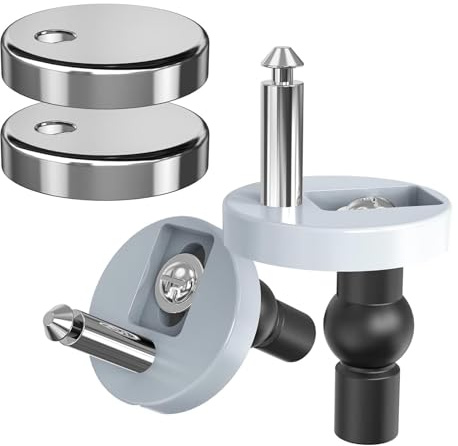 Zestjewel Quick Release Toilet Seat Fixings, Top Universal Toilet Seat Hinge Fittings for WC Toilet Blind Holes 2 Pack