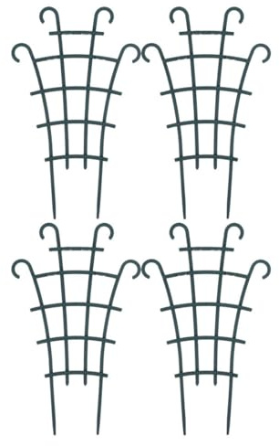 GARIOUANS Support de Plantes Grimpantes Plastique 4 Pcs pour Jardin et Balcon, Treillis Réutilisable pour Pots, Cadre de Treillis Polyvalent pour Plantes D’intérieur et Extérieur