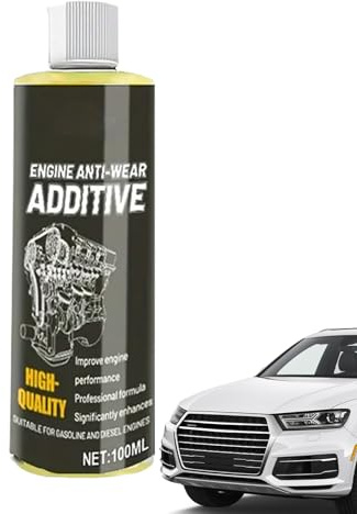 Additif moteur – Flacon de 100 ml Agent anti-usure | Stabilisateur d'huile lipides synthétiques - réducteur de friction pour voitures, motos, boîtes de vitesses. Idéal pour réduire le bruit