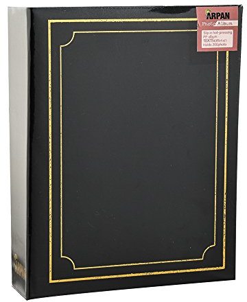 Arpan 6x4 Plain Photo Album with 200 Pockets (Black)