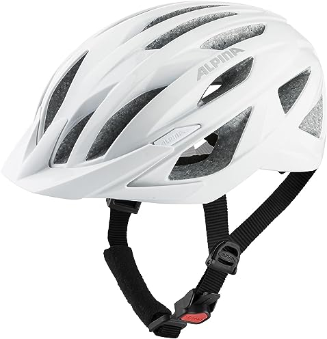 ALPINA Delft MIPS - Sicherer, Leichter & Individuell Anpassbarer MIPS Fahrradhelm für Erwachsene, optimaler Schutz durch MIPS, White matt, M (51-56 cm)