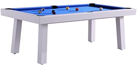 Billiard-Royal Outdoor Aussen-Pool-Billard-Tisch 6 ft. Modell Trinity wetterfest für den Aussenbereich mit K-66 Bandengummi und vorbezogenes wasserdichtes Spieltuch in der Farbe Royal Blue