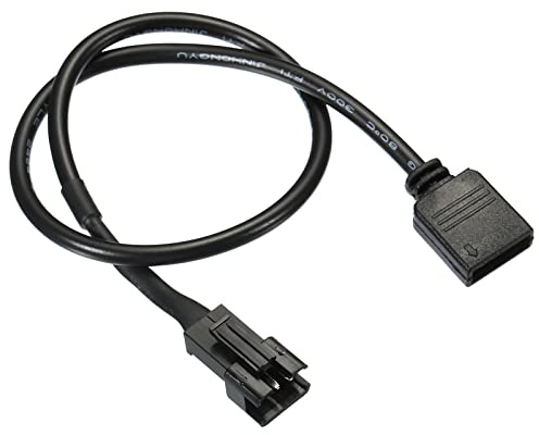 PATIKIL 3 Broche 5V 30cm Long Ordinateur Carte Mère Interface à SM3P Mâle Extension Câble, Alimentation Adaptateur Plastique Métal pour RGB Ventilateurs LED Bandes, Noir