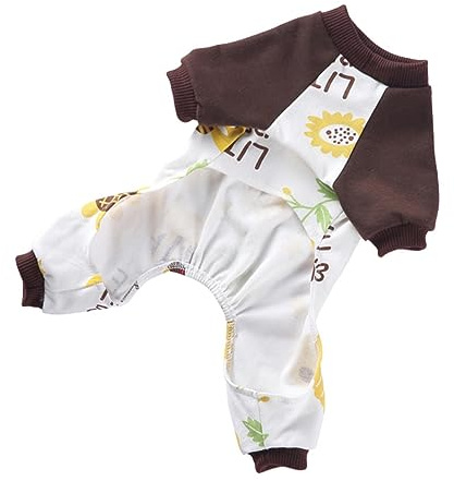 Housoutil Warmes Haustier-Pyjama Für Hunde Und Katzen Bequeme Schlafanzüge Für Zuhause Stylisches Design Leicht Und Hautfreundlich Für Outdoor-aktivitäten Zum Entspannen Und Schlafen