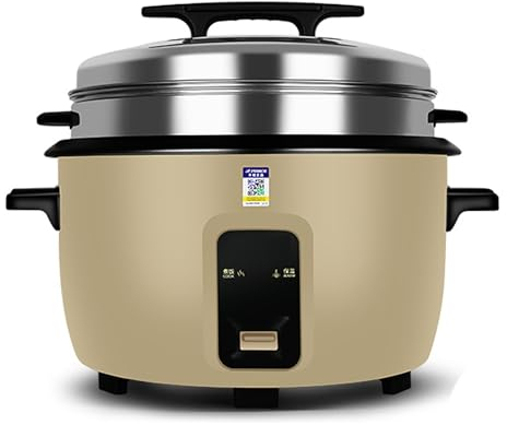 Olla arrocera grande con vaporera (8L-45L) Cantina Comercial Hotel Hogar Olla arrocera antigua de gran capacidad for 8-60 personas, usada en EE. UU./UE(45L)