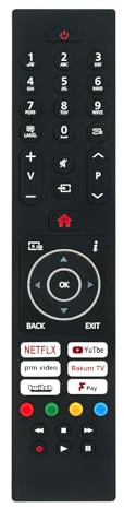 RC45137P Telecomando universale Adatto per Logik/Nordmende/Techwood TV | L32SHE22 ARTX55UHD 65AO11UHD ARTX65UHD 43AO11UHDA RC43137 L32SHE19 L39SHE21 43AO11UHD 55AO11UHDA L32SHE22(A)