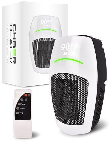 Cyber Heater Portable Space Heater for Indoor Use, Compact with Remote