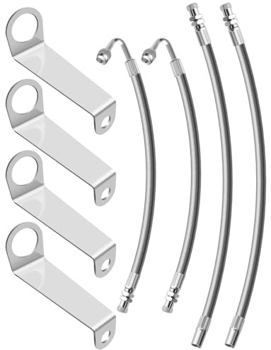 MQLPXI Double Tires Air Inflation Kit, Valve Stem Extenders for Easy Connection to Tire Valves and Equipment, Tire Valve Extension Straightforward Tire Checking, Dually Valve Stem Extension