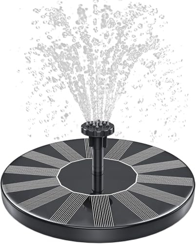 Solar Fountain Pump for Bird Bath, Pond & Garden | 5 Spray Nozzles | Solar Powered Floating Water Feature | No Battery or Wiring Needed | Eco-Friendly Garden Fountain for Outdoor Use