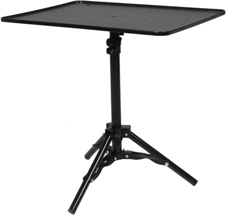 Parliky Soporte Ajustable con Trípode de Aleación para Proyector Portátil Negro Diseño Versátil y Altura Regulable de 32 a 60 Cm para Mesas y Espacios Reducidos