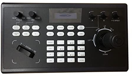 AUBEST Webcam, Broadcast PTZ Camera Wide Angle 12X Zoom And 4D IP Joystick Keyboard Controller For Live Conferencing/Broadcasting
