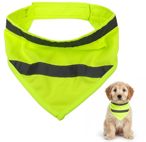 Reflektierendes Hundehalstuch – Dreiecks‑Bandana mit Hoher Sichtbarkeit – Verstellbarer Haustierschal für Nächtliche Spaziergänge, Camping, Jagd & Reisen