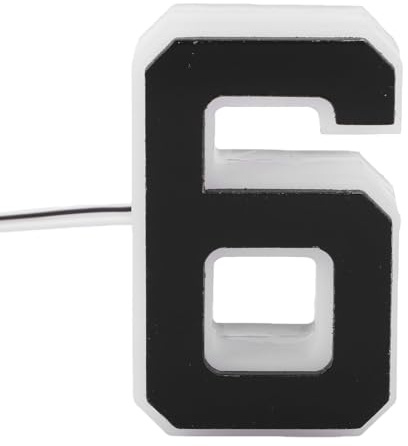 YWBL-WH Panneau D'adresse Lumineux rétroéclairé par LED, Numéro de Maison Lumineux, Décoration D'adresse Extérieure étanche avec 12 V DC, Design Noir et Blanc pour Numéro de Magasin