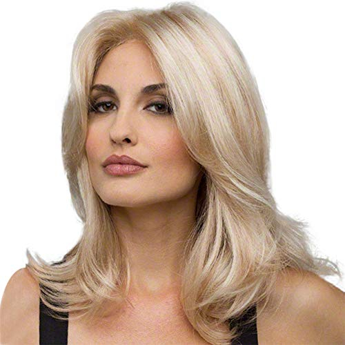 perücken damen Kurze wellenförmige Bobo Echthaar Rose Perücke Glueless Front Perücken Gold Damen