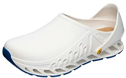 Scholl Evoflex - Professionelle Sanitärsockel für Männer oder Frauen, Ultra leicht und bequem, mit verstellbarem Riemen, rutschfester Sohle, abnehmbare Memory-Einlegesohle mit antibakteriellem Futter