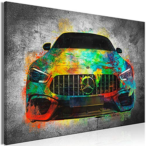 murando - Akustikbild Auto Bilder Akustikschaum Hochleistungsschallabsorber Schallschutz Leinwand 1 tlg Wandbild Raumakustik Schalldämmung Abstrakt beton Car i-A-0167-b-a