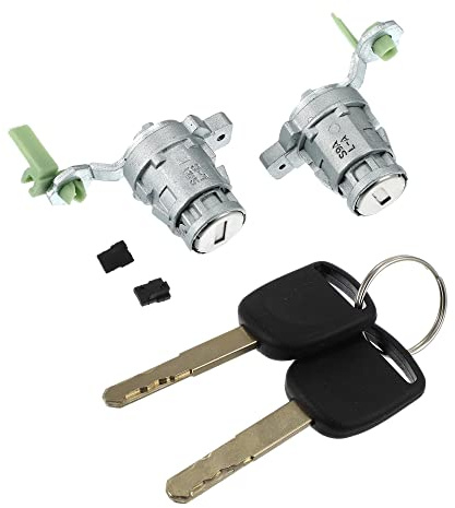 X AUTOHAUX Door Lock Cylinder Kit with 2 Keys for Honda CR-V 2002-2006 for Honda Element 2003-2011 Front Left Driver Side Door Lock 72185-S9A-013 72185-S9A-003 72145-S9A-013 72145-S9A-003