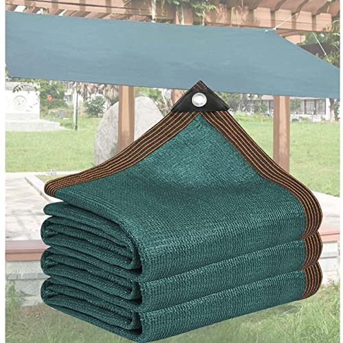 ZHJSHOU Malla Sombreo 12 Pines Red de Sombra de Jardín, Protección Solar Resistente A Los Rayos UV,Lona Protectora para Exteriores,Jardín,Terraza,Verde Oscuro,2X6m/6.56X19.69ft
