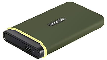 Transcend 500GB ESD380C Portable SSD, bis 2000 MB/s, stoßfest, Typ C | Externe SSD mit USB 3.2 Gen 2 und Gummigehäuse für MacBook, iPad, Mac und Android