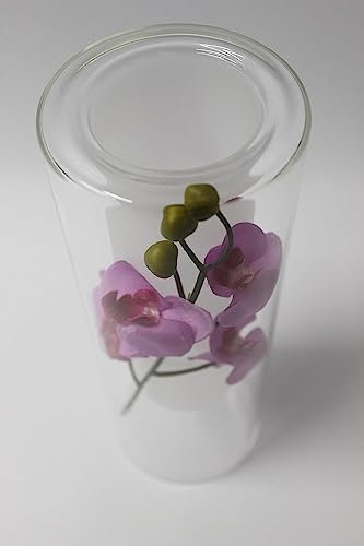 Jarrón de orquídeas de doble pared florero decoración flores