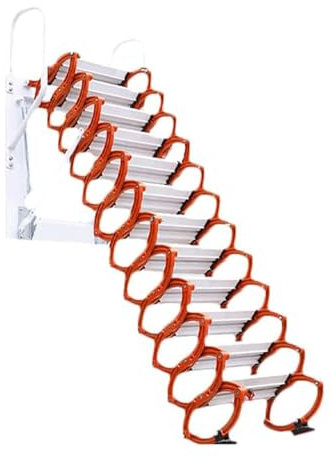 EYPKPL Dachbodenleiter Manuelle Wandmontage Dachbodentreppe Innen- und Außenbodenleiter Einfach zu installierende Dachbodentreppe Elescopic Ladder