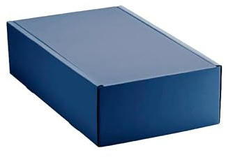 Scatola a cantinetta stesa in cartone per bottiglie vino - Portabottiglie - Cofanetto - Ginkgo Box (2 Bottiglie, Blu, 5)