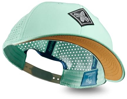 Soulbuddy Sport Cap Herren Damen – Baseball Kappe – Running Cappy Männer Frauen – Outdoor – Atmungsaktiv – Schnelltrocknend – Größenverstellbar – One Size – Light Mint