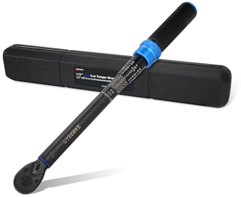 UYECOVE Chiave dinamometrica 1/2 20-220 Nm, chiave dinamometrica bici, chiave dinamometrica moto auto 72 denti