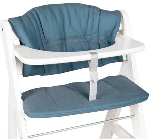 Hoppediz Hochstuhl Sitzkissen passend für Hauck Alpha, Ibiza | 2-teiliges Sitzkissen-Set aus Baumwolle, atmungsaktiv und waschbar