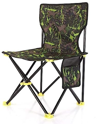 CRBUDY Campingstuhl Outdoor Camping Klappstuhl Ultraleichte tragbare Klappstühle Tasche Klappstuhl Strandkörbe Klappstuhl (Farbe: Rosso, Größe: 33 * 52 cm) (Grün 3