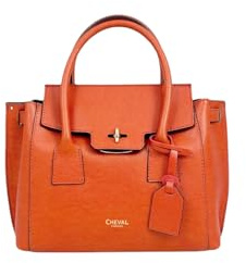 Cheval Firenze Handtasche Atria Mini, echtes Leder, hergestellt in Italien, Orange, 0