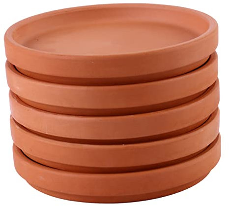 OFFSCH 5piezas Platillos Redondos para Macetas De Trays Impermeables para Plantas Soportes De Jardinería para Interiores y Exteriores