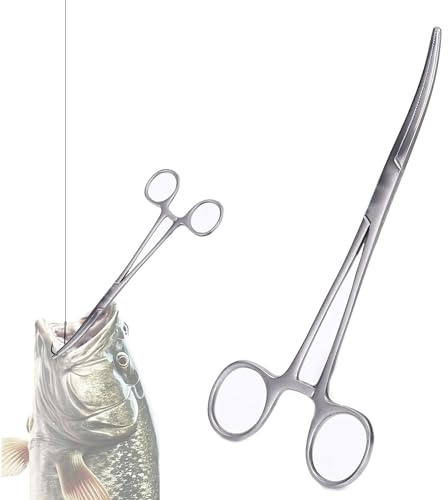Hakenlöser Angeln,Angelzange,Arterienklemme,Piercing Zange,Hakenlöser | Klemme Krankenschwester,Klemmzange,Angel Zange,Fishing Haken-Lösezange Hakenlöser Angeln,Hakenlöser Zange 18cm Gebogen